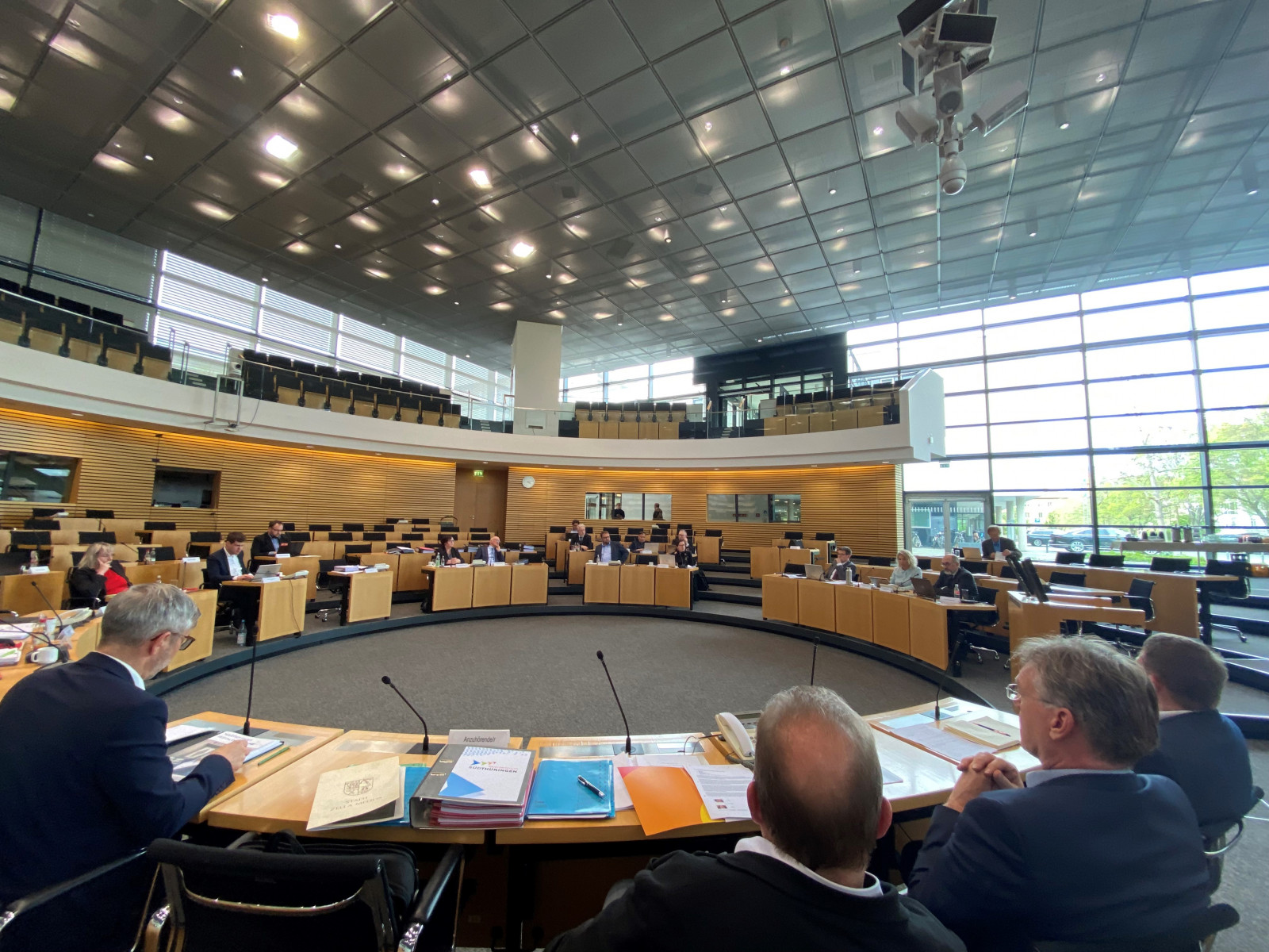 Die vier Bürgermeister am 11.04.2024 bei der Anhörung zum zweiten Entwurf zur Änderung des Landesentwicklungsprogramms Thüringen